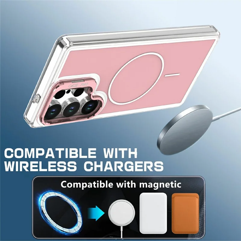 Samsung Galaxy S25 Ultra - Matching Color Lens Kickstand Pink - 5