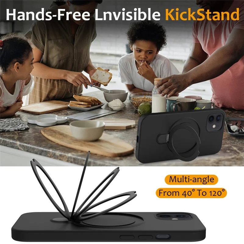 iPhone 11 - Magnetic Silicone Drop-Proof Black - 6