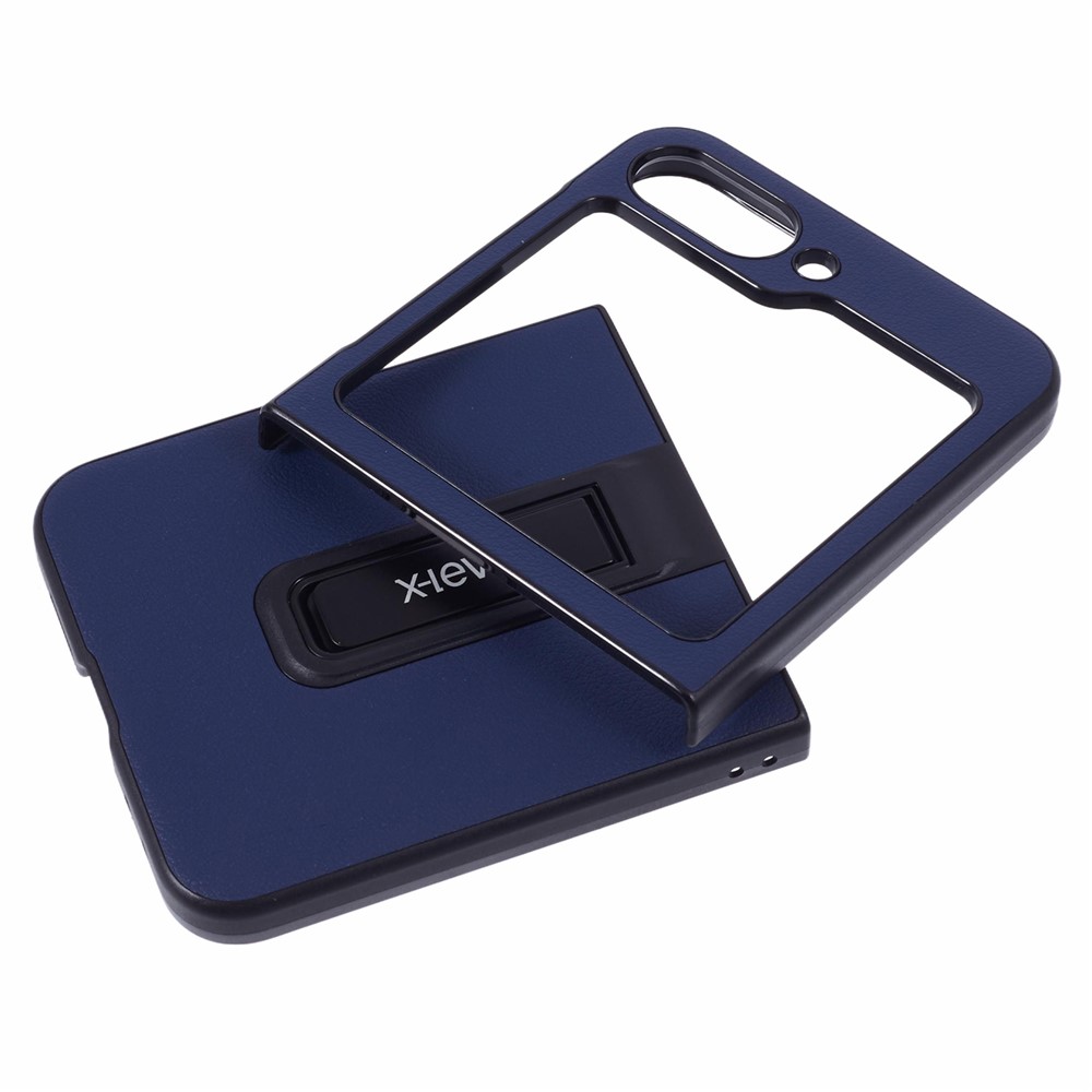 Samsung Galaxy Z Flip 7 FE - X-LEVEL PU Leather Dark Blue - 6