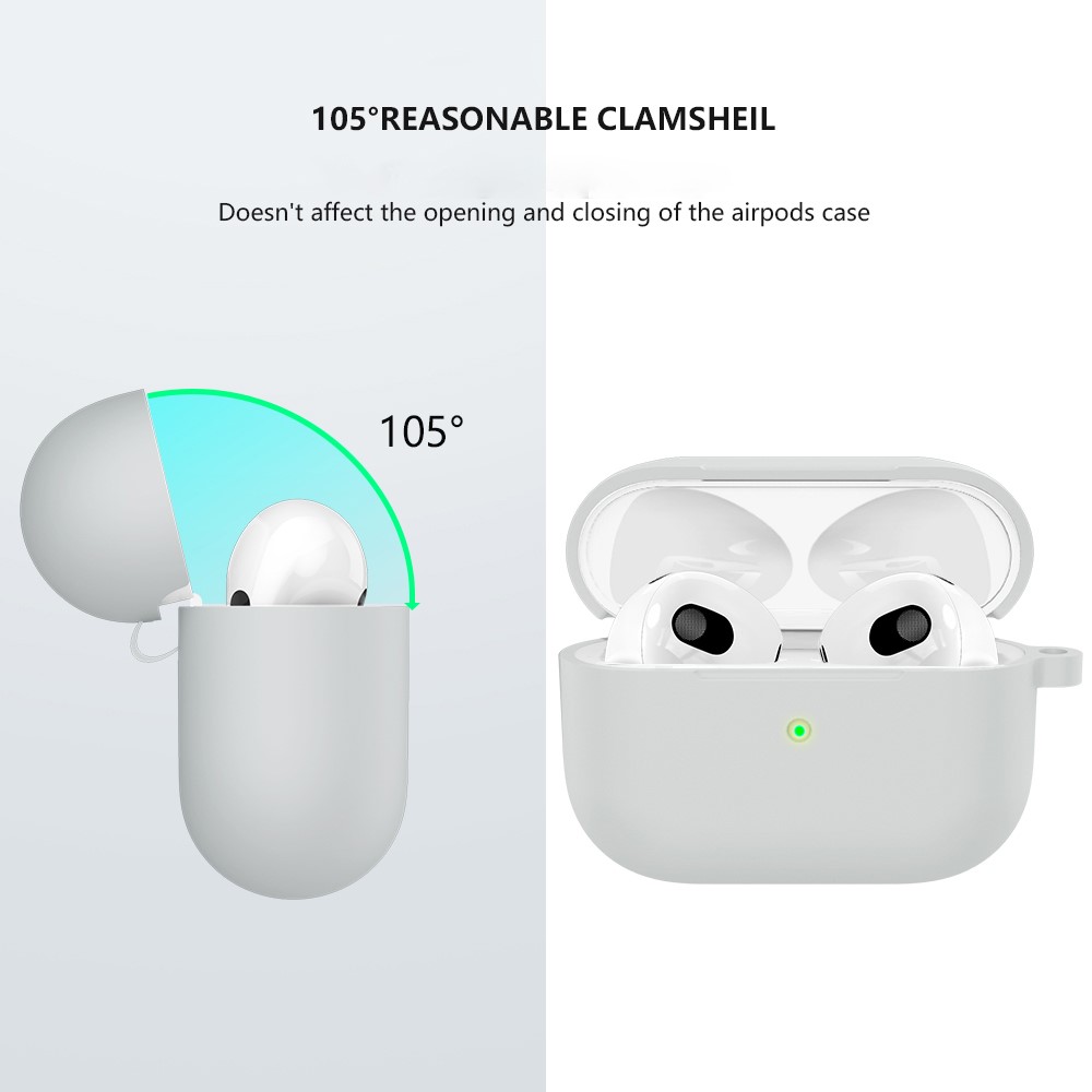 Apple AirPods 3 - Silicone Cover Light Grey - 2