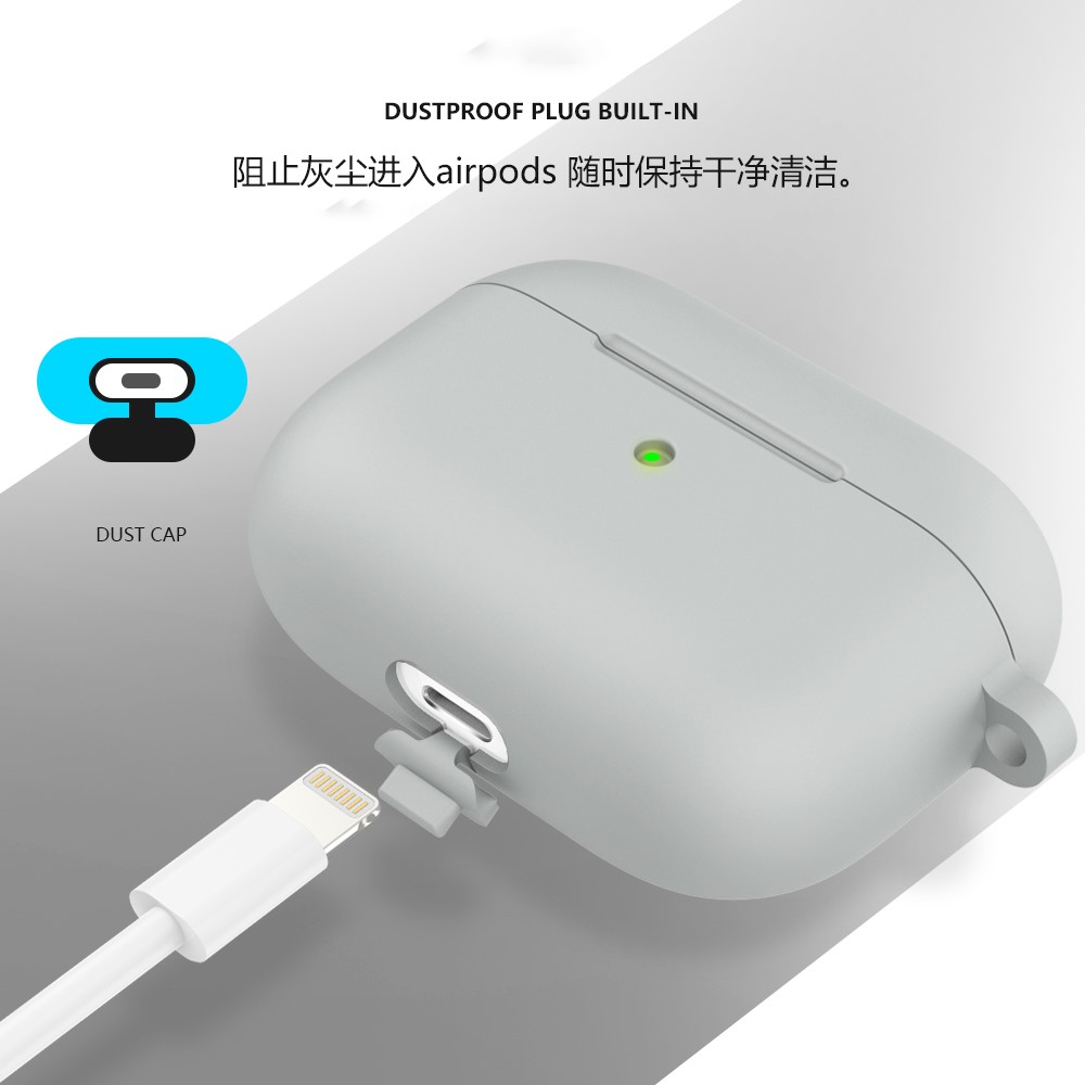 Apple AirPods 3 - Silicone Cover Light Grey - 4