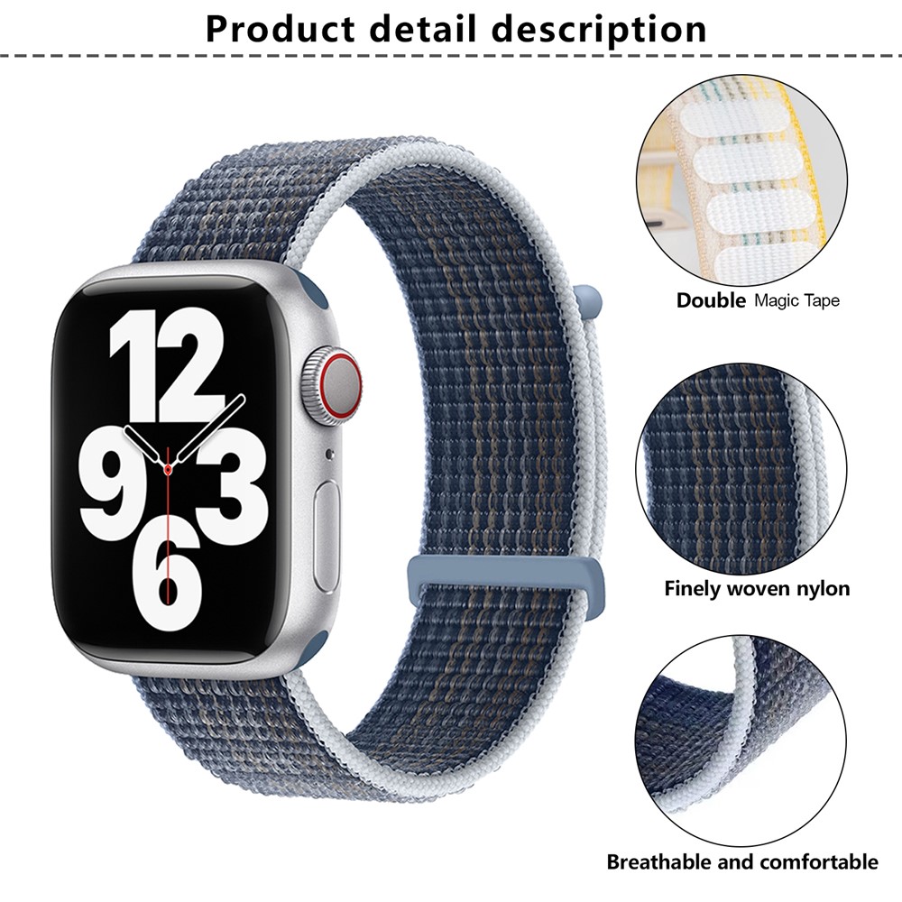 Apple Watch 41/42mm - KALEBOL Nylon Strap Storm Blue - 3