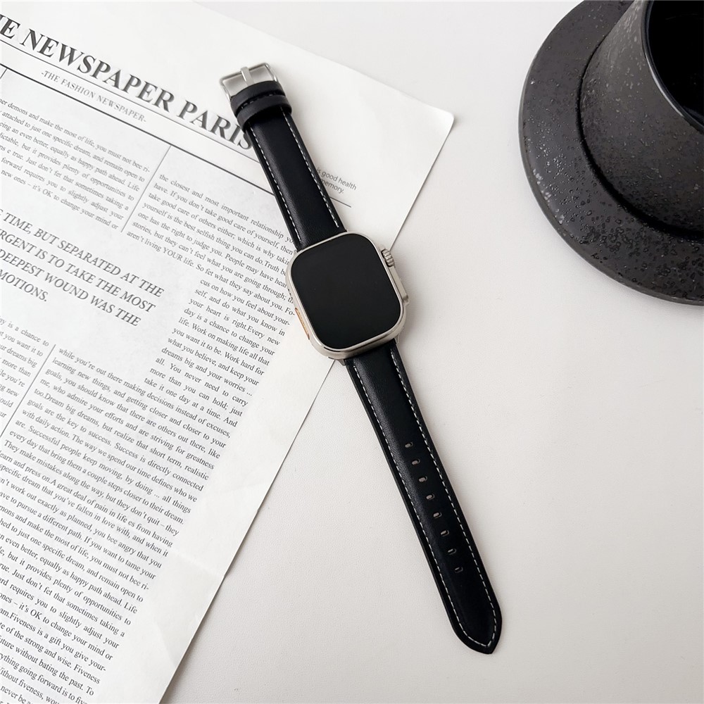 Apple Watch 41/42mm - Leather Strap Black - 2