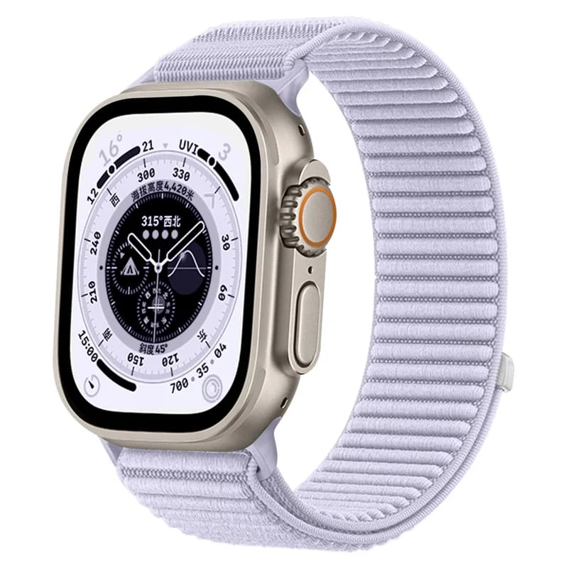 Apple Watch 41/42mm - Magic Tape Nylon Woven Light Purple - 3