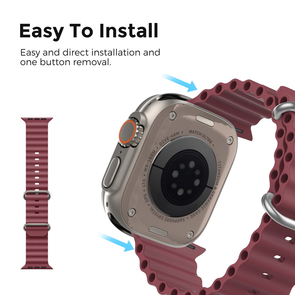 Apple Watch 41/42mm - Ocean Band Wine Red - 5