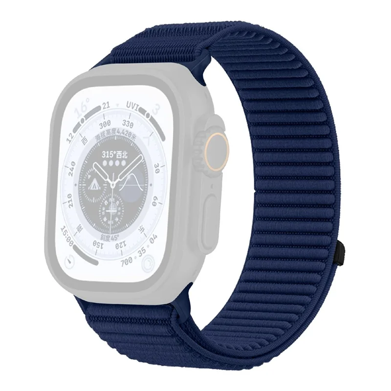 Apple Watch 45/49mm - Magic Tape Nylon Woven Dark Blue - 2