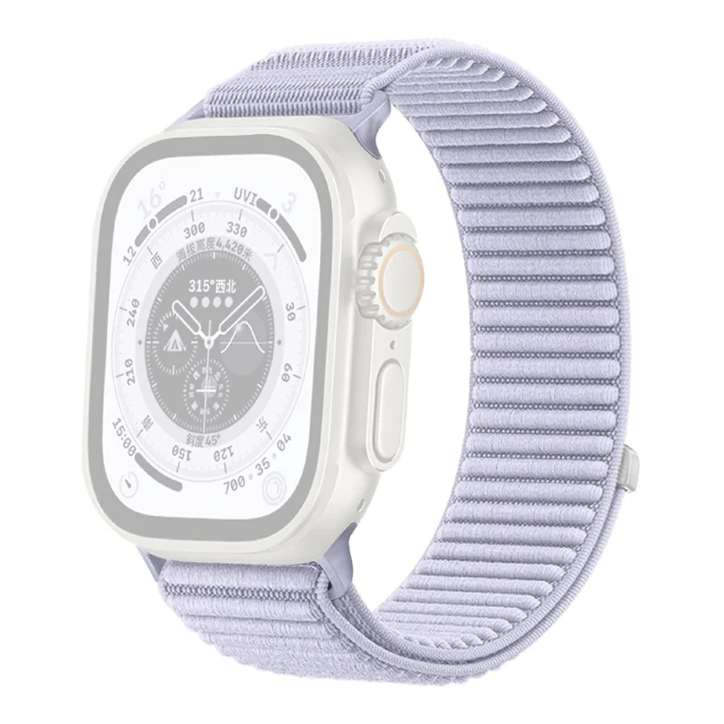 Apple Watch 45/49mm - Magic Tape Nylon Woven Light Purple - 2