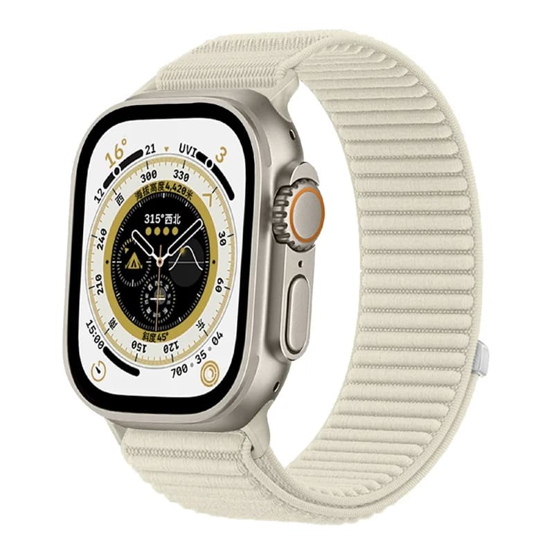 Apple Watch 45/49mm - Magic Tape Nylon Woven Starlight - 3