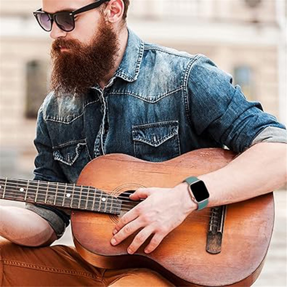 Apple Watch 46/49mm - KALEBOL Silicone Strap Black - 4