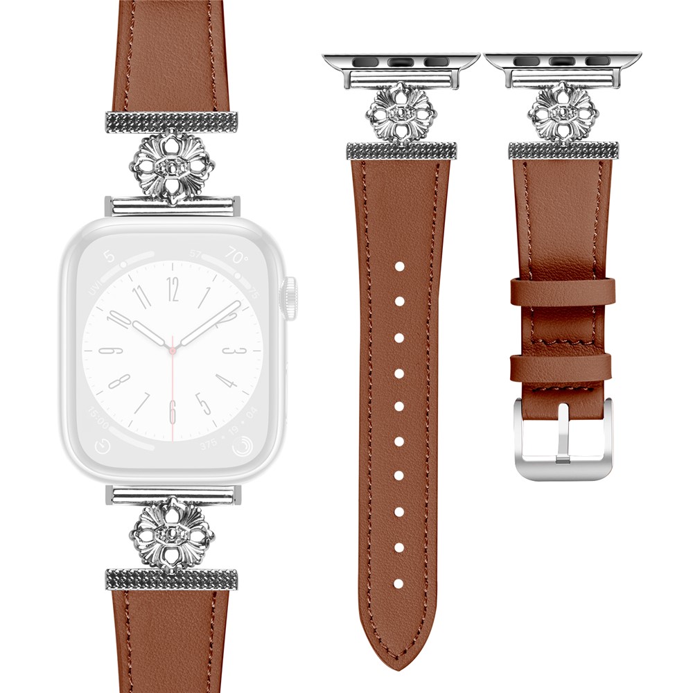 Apple Watch 46/49mm - Leather Design Brown