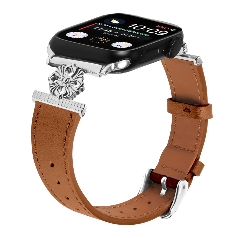 Apple Watch 46/49mm - Leather Design Brown - 2