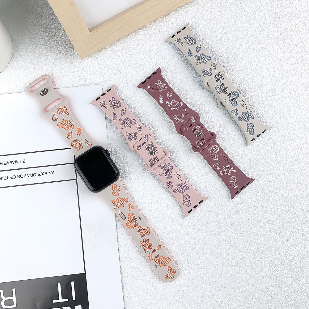 Apple Watch 46/49mm - Silicone Strap Light Mint Green White - 5