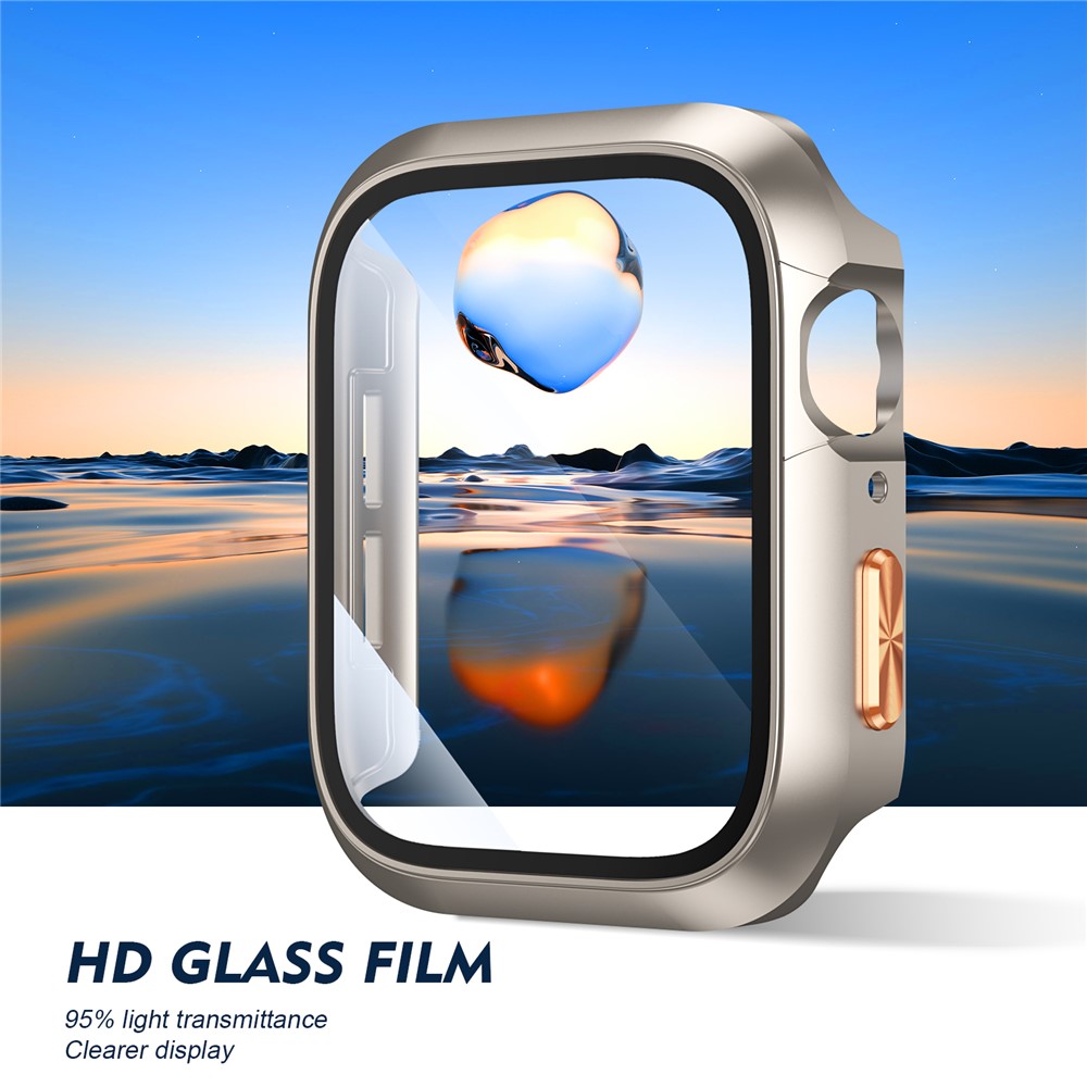 Apple Watch Series10/11 46mm - Orange Texture Button Starlight - 5