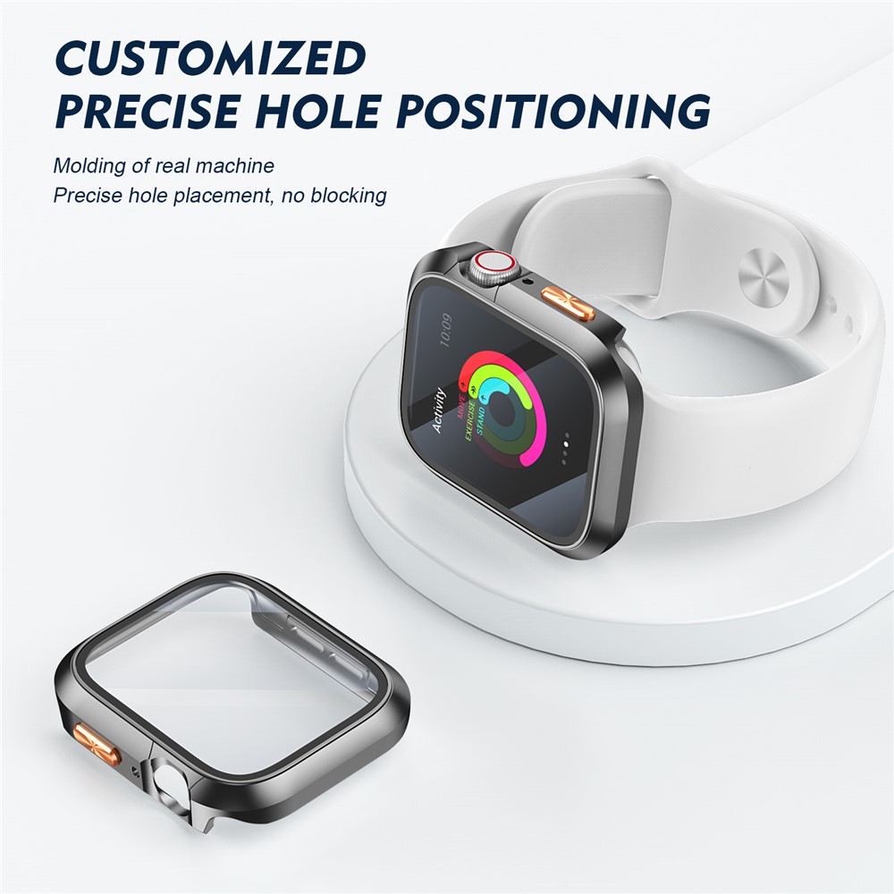 Apple Watch Series10/11 46mm - Orange Texture Button Titanium Black - 4