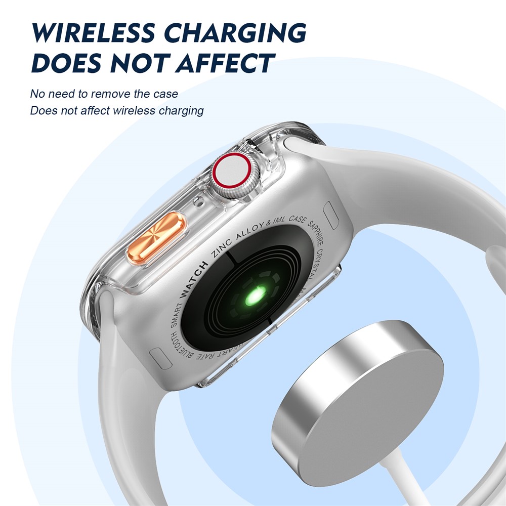 Apple Watch Series10/11 46mm - Orange Texture Button Transparent - 3