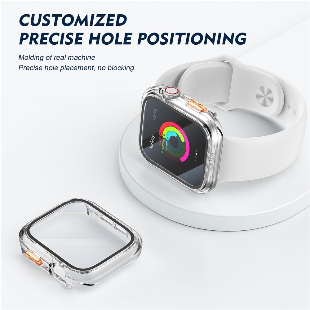 Apple Watch Series10/11 46mm - Orange Texture Button Transparent - 4