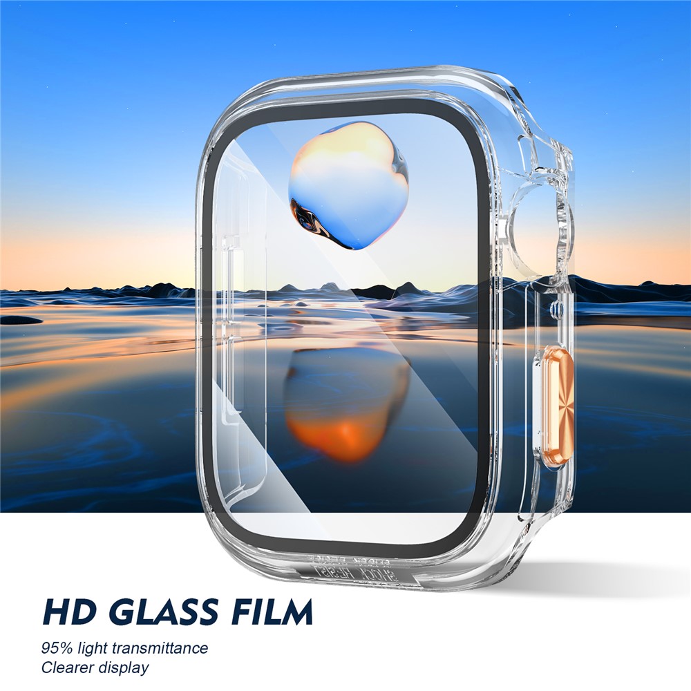 Apple Watch Series10/11 46mm - Orange Texture Button Transparent - 5