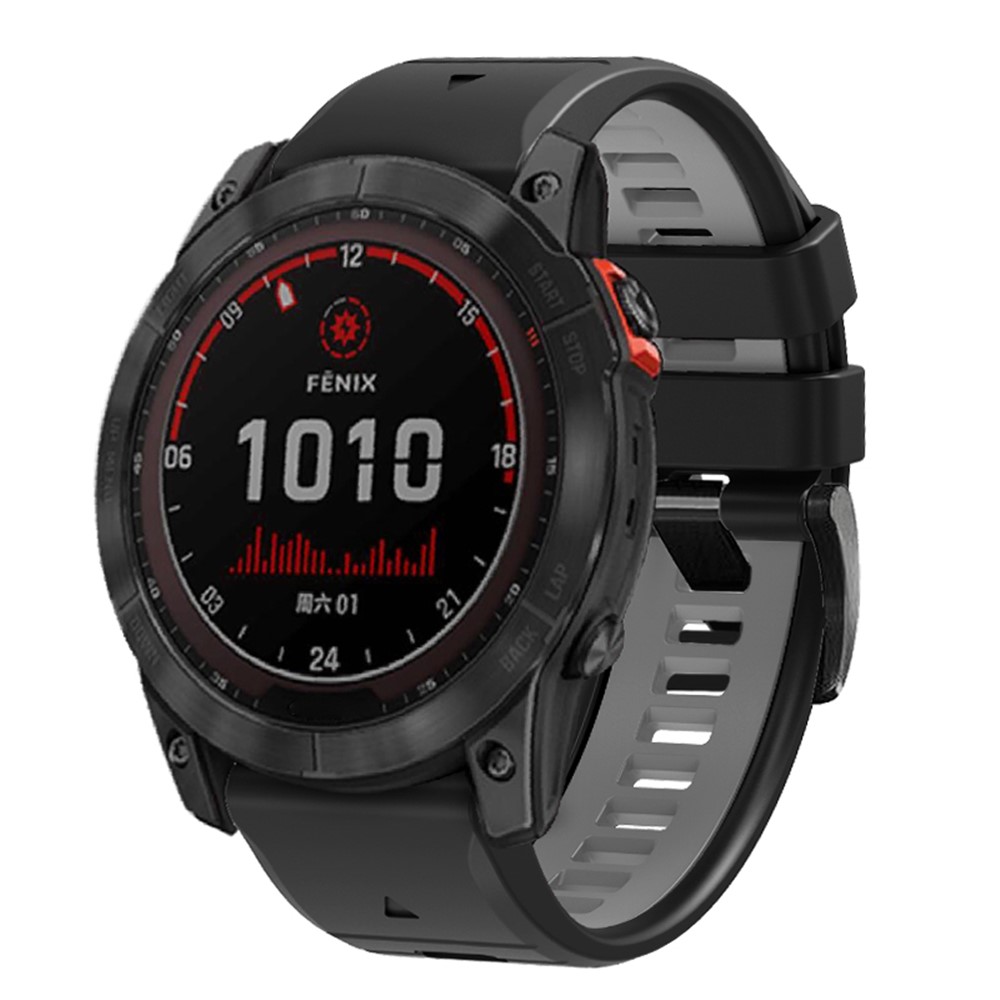 Garmin - Fenix 7X/7X Pro Dual Color Sport Strap Black Grey - 2