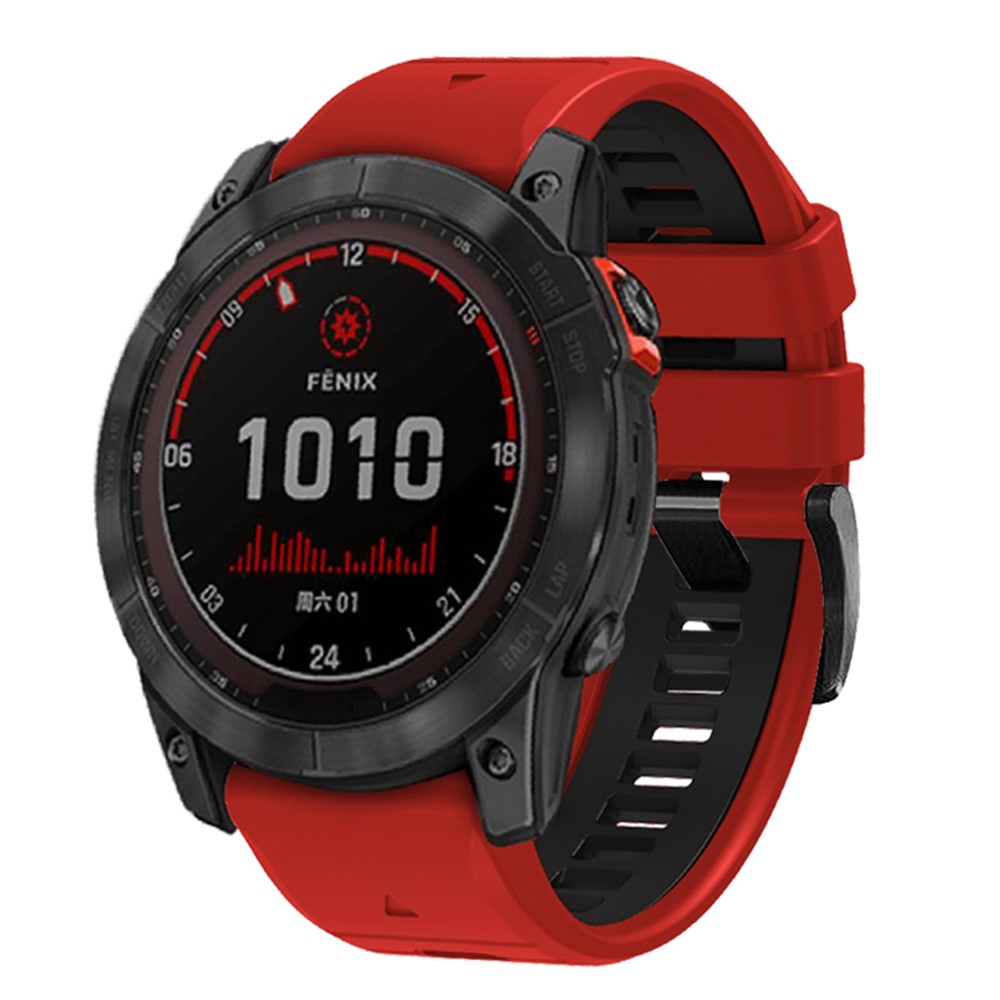 Garmin - Fenix 7X/7X Pro Dual Color Sport Strap Red Black - 2