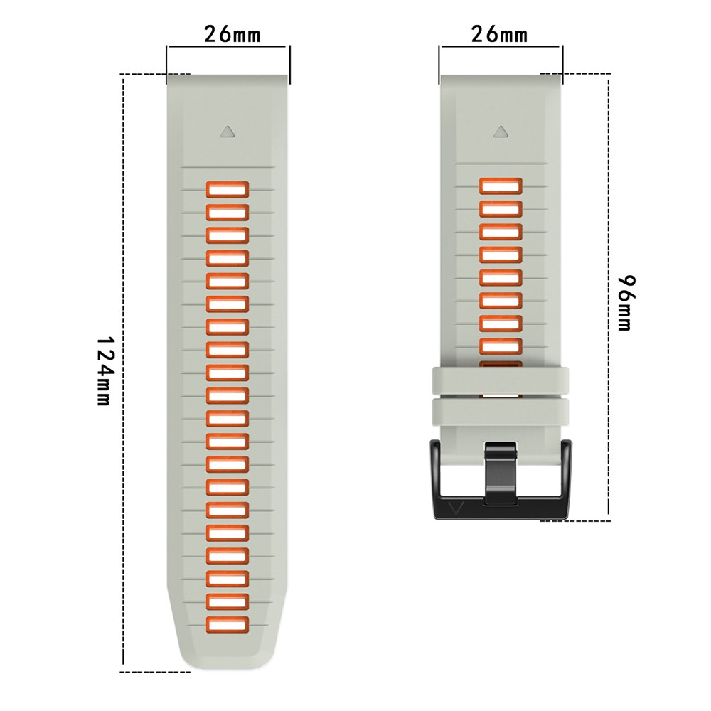 Garmin - Fenix 8 51mm Quick Silicone Stap Green Black - 5