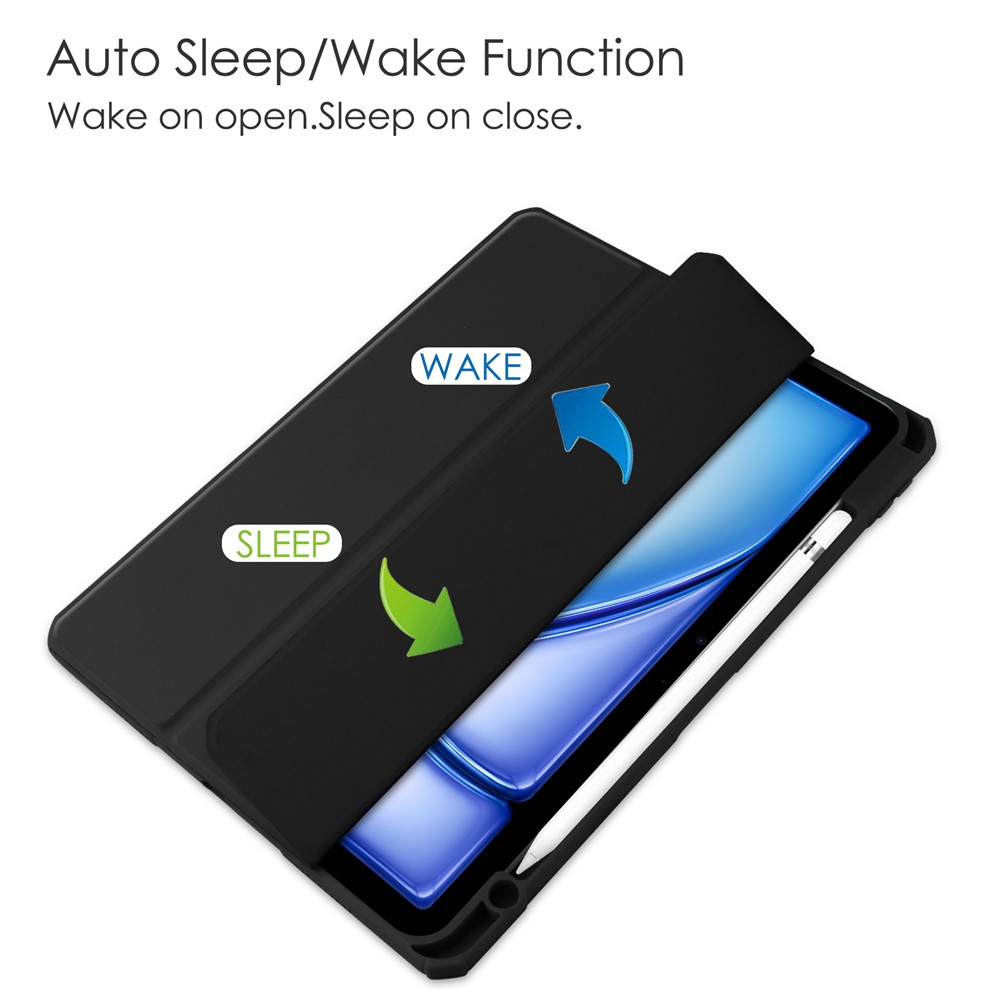 iPad Air 11 2024 - PU Leather Acrylic Black - 5