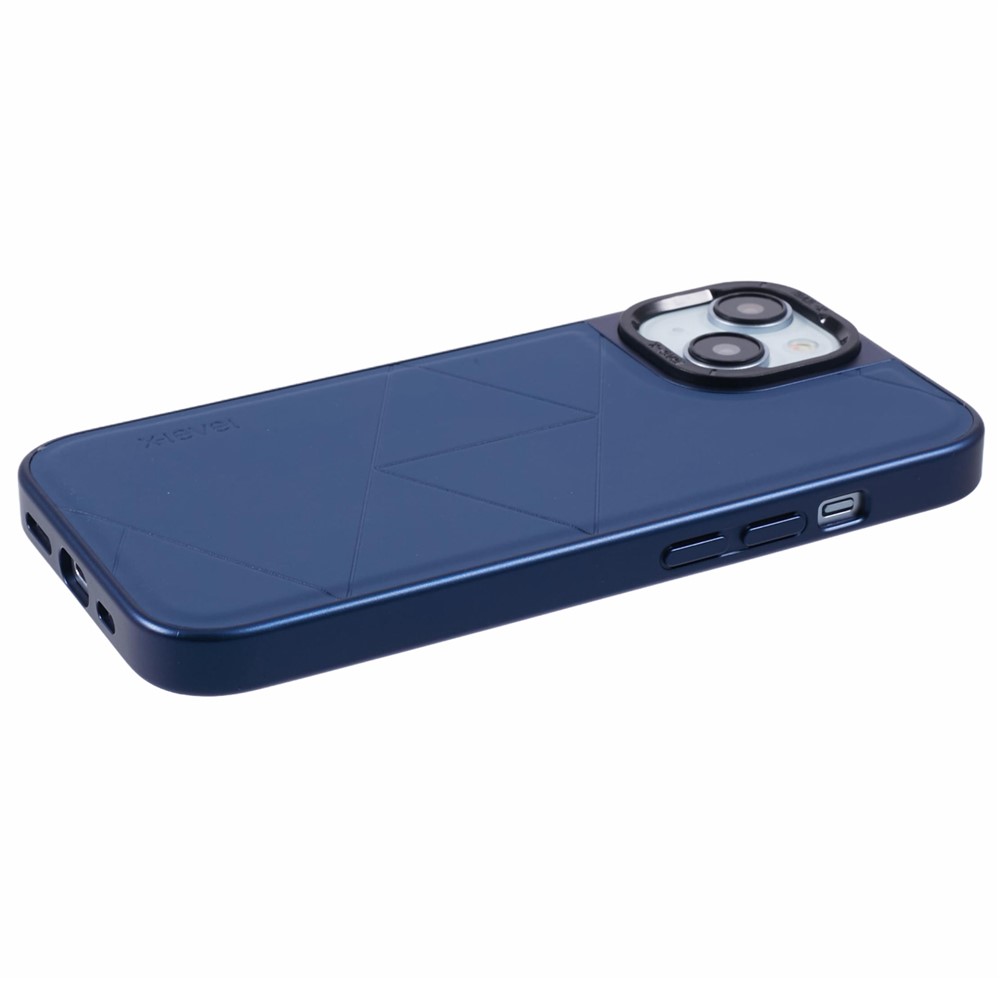 iPhone 15 - X-LEVEL Geometric Leather Blue - 5