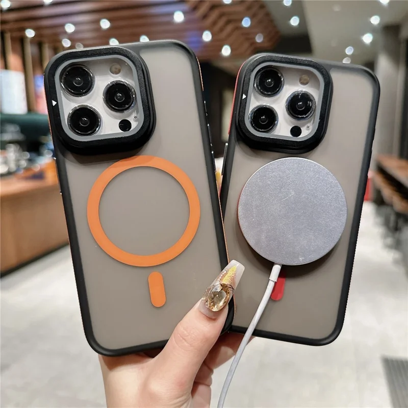 iPhone 15 Pro Max - Magnetic Case Skin Touch Black - 4