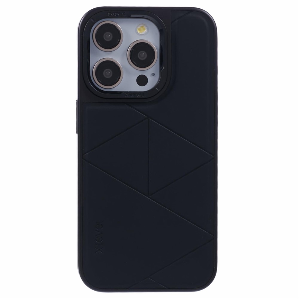 iPhone 15 Pro Max - X-LEVEL Geometric Leather Black - 3