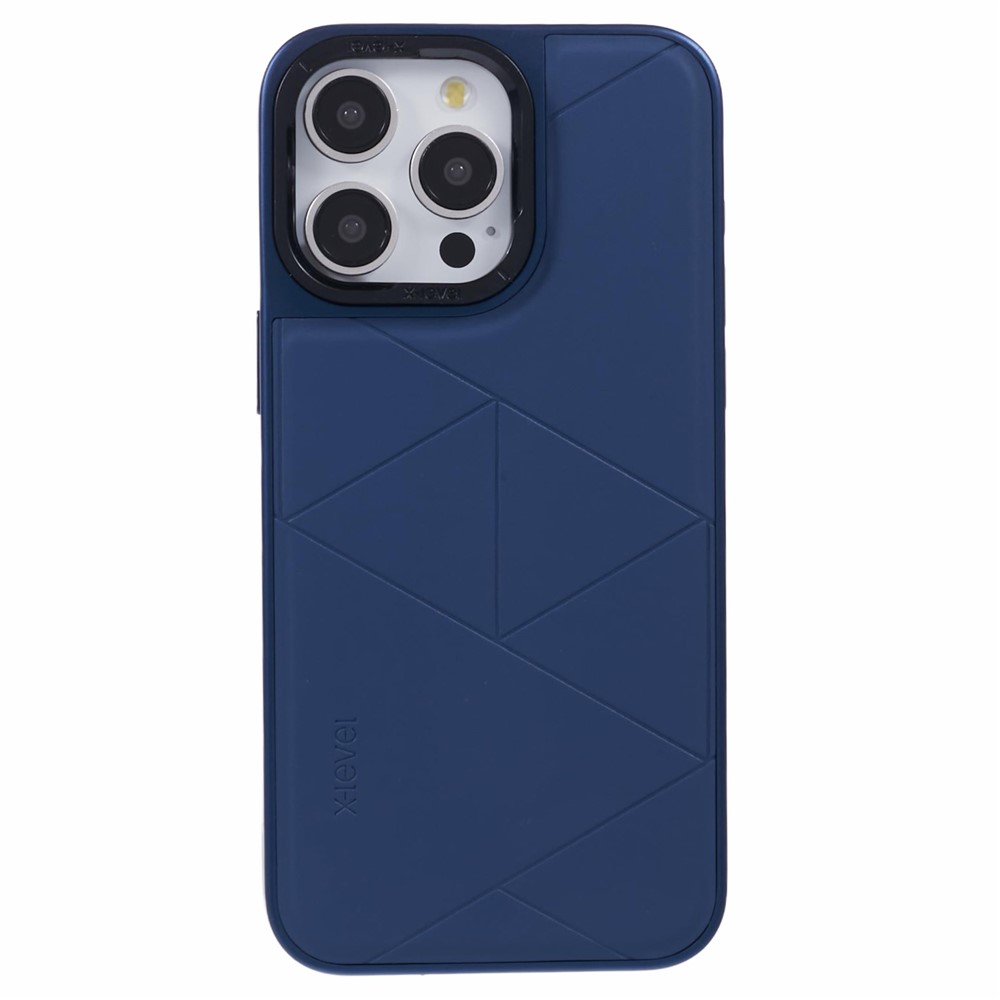 iPhone 15 Pro Max - X-LEVEL Geometric Leather Blue - 3