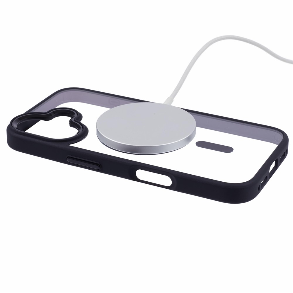iPhone 16 - TPU Clear Cover With MagSafe Black - 4