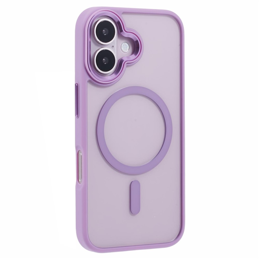 iPhone 16 - TPU Clear Cover With MagSafe Purple - 3
