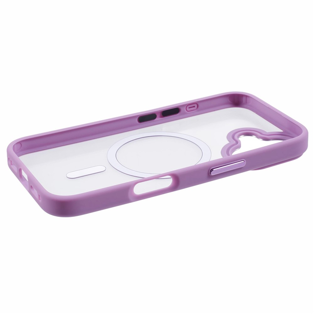 iPhone 16 - TPU Clear Cover With MagSafe Purple - 5