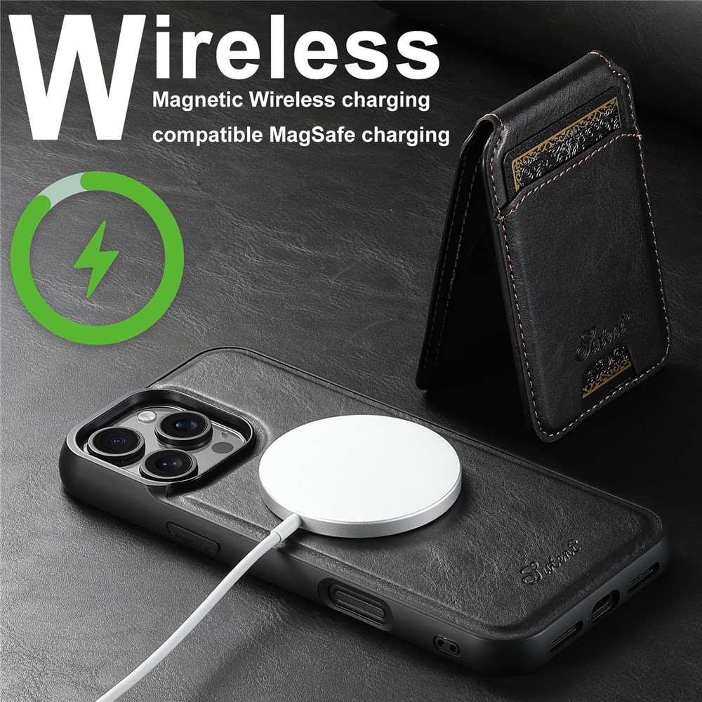 iPhone 16 Pro Max - Magnetic Detachable Card Holder Black - 4