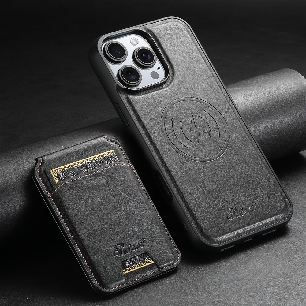 iPhone 16 Pro Max - Magnetic Detachable Card Holder Black - 5