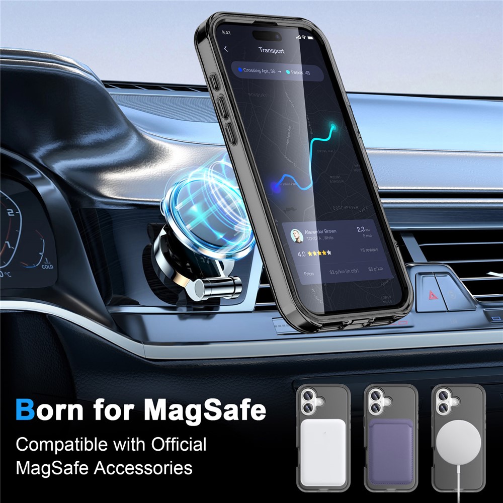 iPhone 17 - Kickstand Frosted With Pet Screen Black - 2