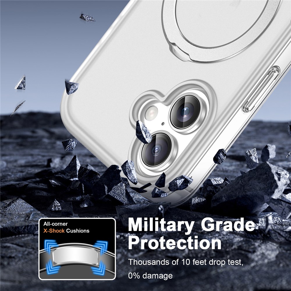 iPhone 17 - Kickstand Frosted With Pet Screen Transparent - 3