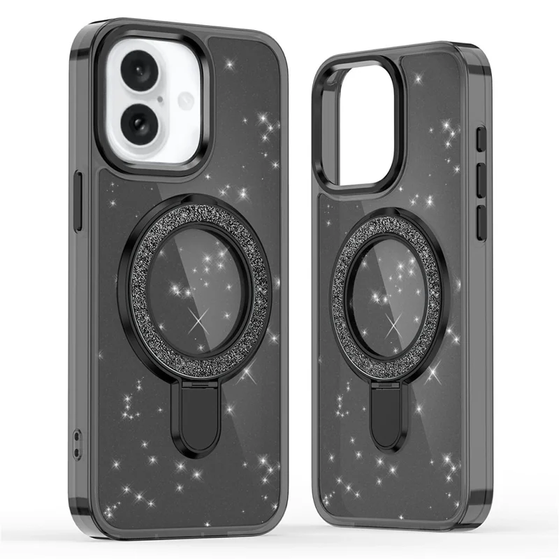 iPhone 17 - Kickstand Glitter Black - 2