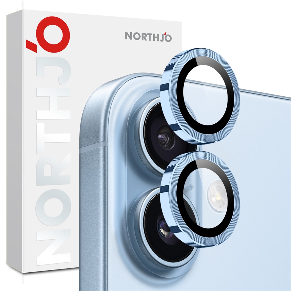 iPhone 17 - NORTHJO Camera Lens Glass Protector Blue - 4