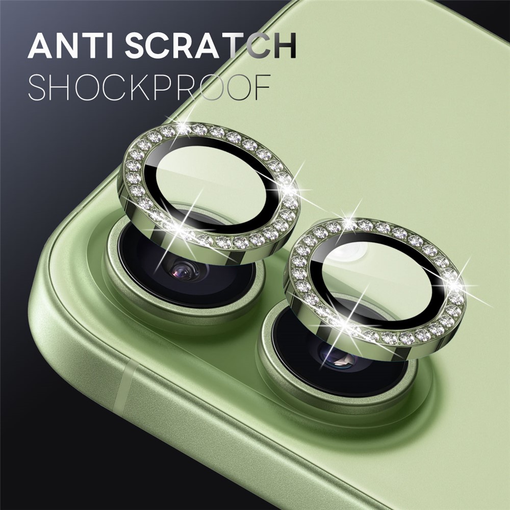 iPhone 17 - NORTHJO Camera Lens Glass Protector Glitter Green - 3
