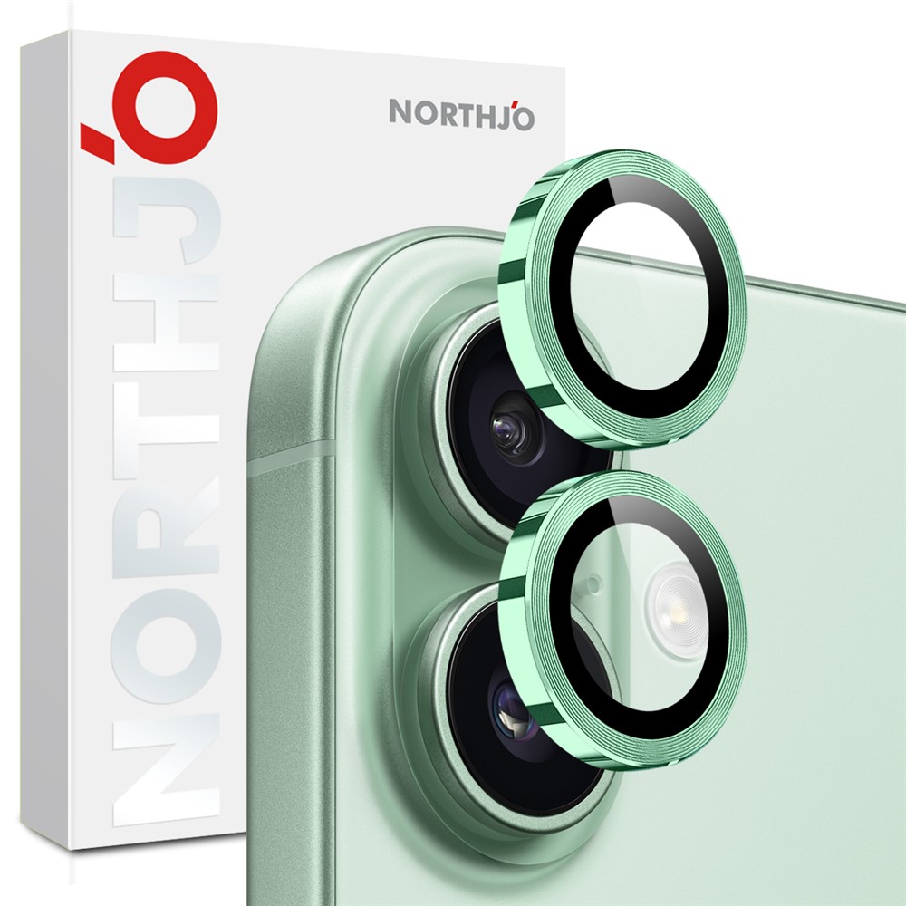 iPhone 17 - NORTHJO Camera Lens Glass Protector Green - 4