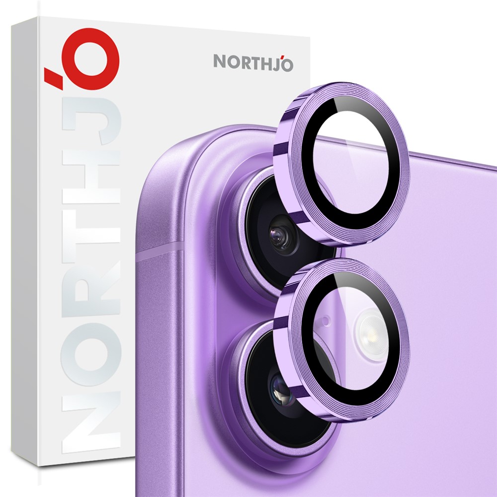 iPhone 17 - NORTHJO Camera Lens Glass Protector Purple - 4