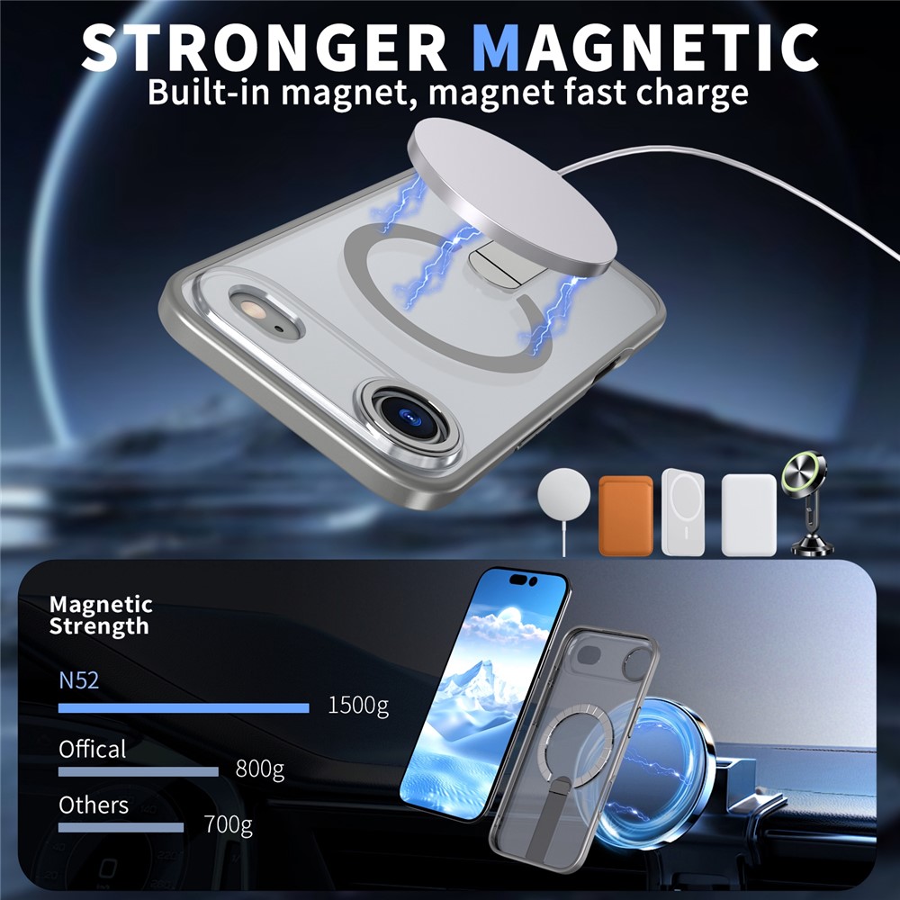 iPhone 17 Air - Acrylic Case With MagSafe Titanium - 2