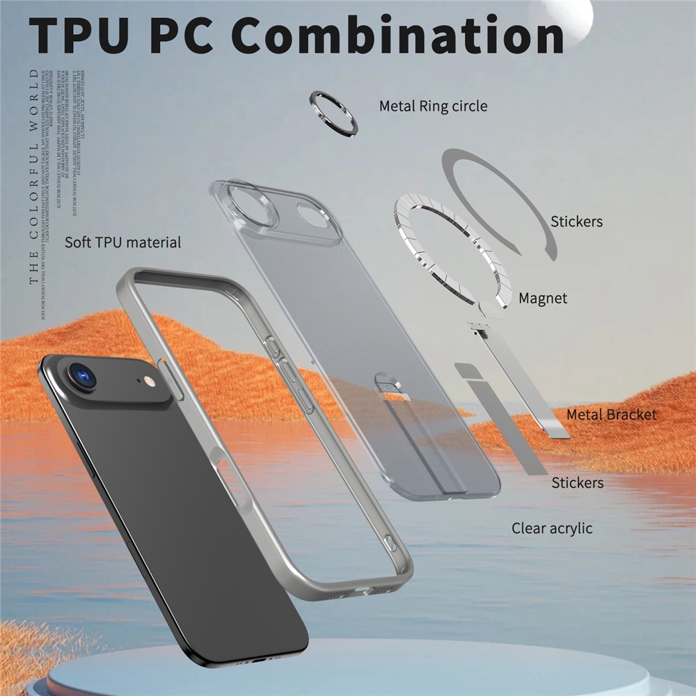 iPhone 17 Air - Acrylic Case With MagSafe Titanium - 5