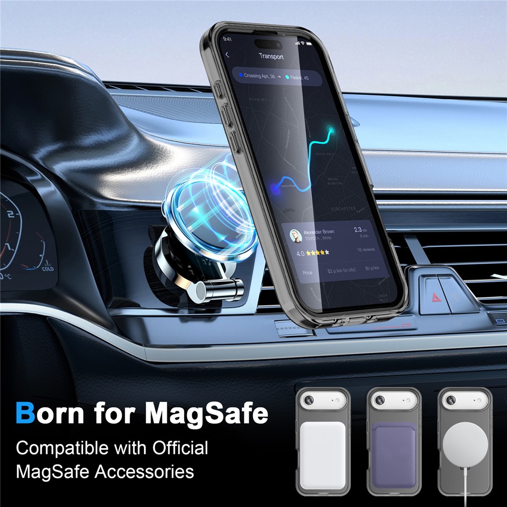 iPhone 17 Air - Kickstand Frosted With Pet Screen Black - 2