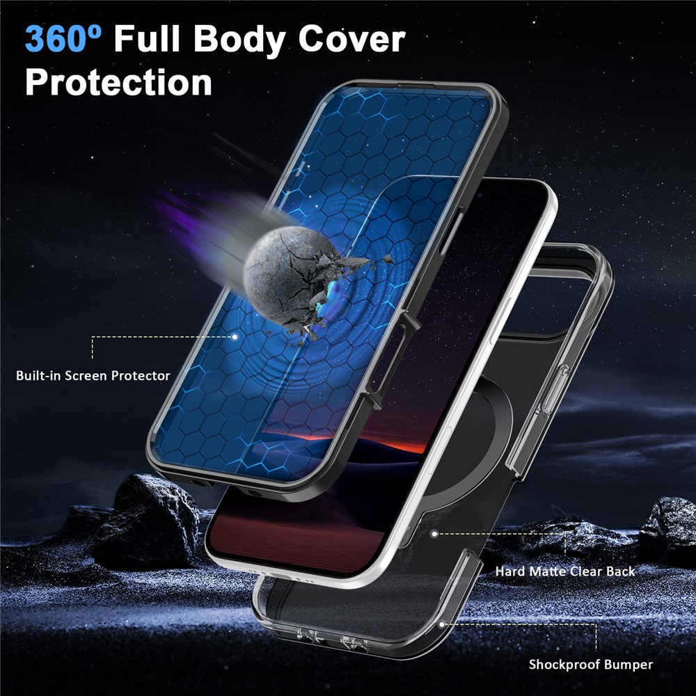 iPhone 17 Air - Kickstand Frosted With Pet Screen Black - 4