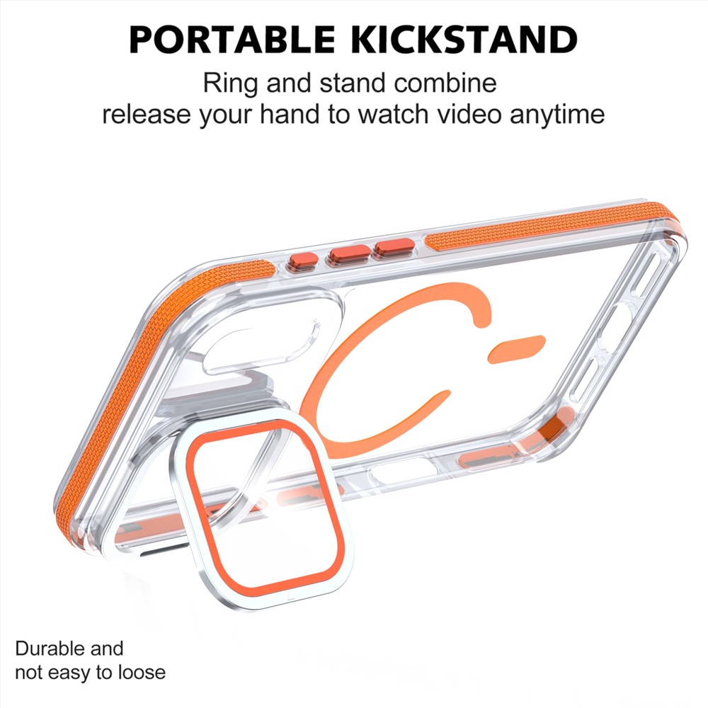 iPhone 17 Pro - Acrylic Clear With Lens Protector Orange - 2