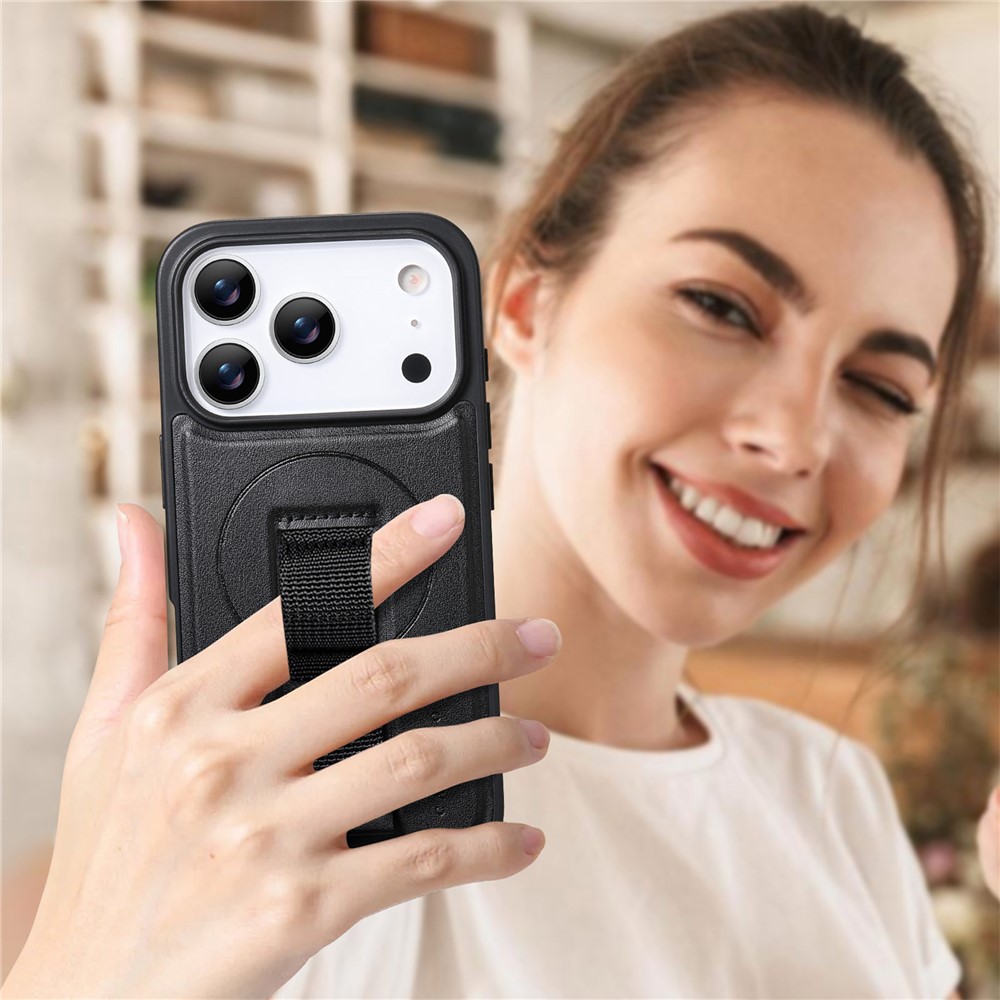 iPhone 17 Pro - CASENEO Leather Wristband Black - 4