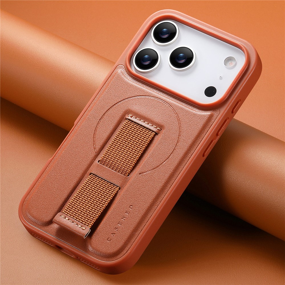 iPhone 17 Pro - CASENEO Leather Wristband Brown - 5