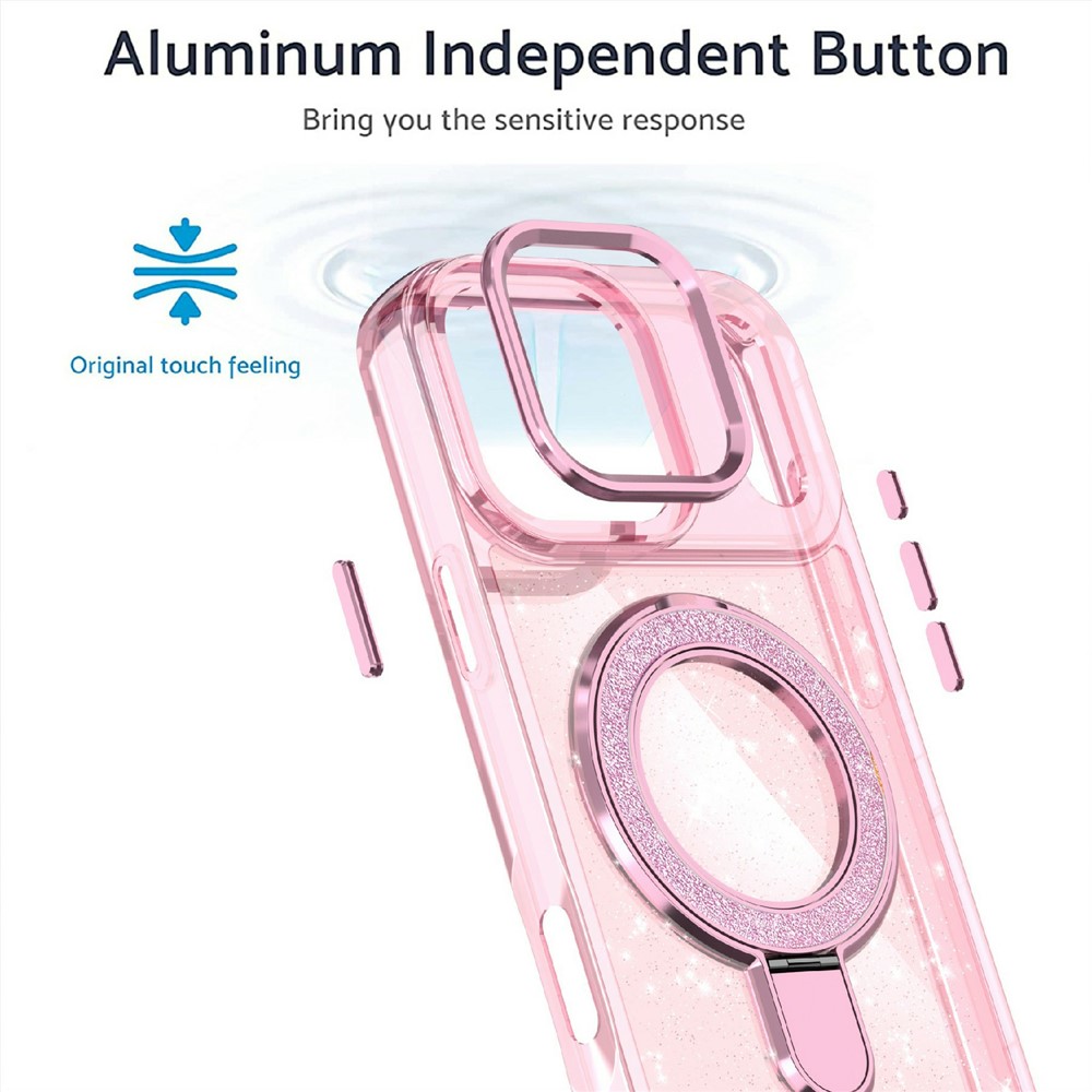 iPhone 17 Pro - Kickstand Glitter Pink - 3