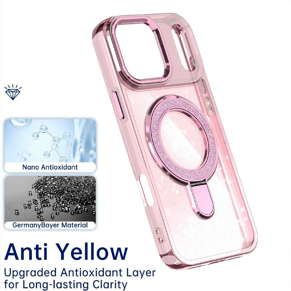 iPhone 17 Pro - Kickstand Glitter Transparent - 5